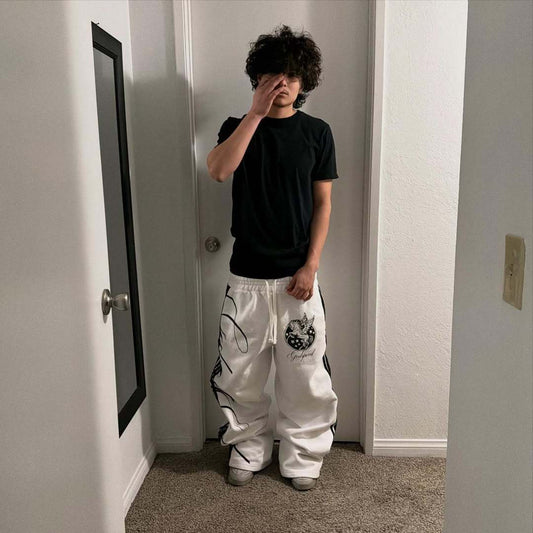 Printed Casual Pants Men's Straight-leg Sweatpants