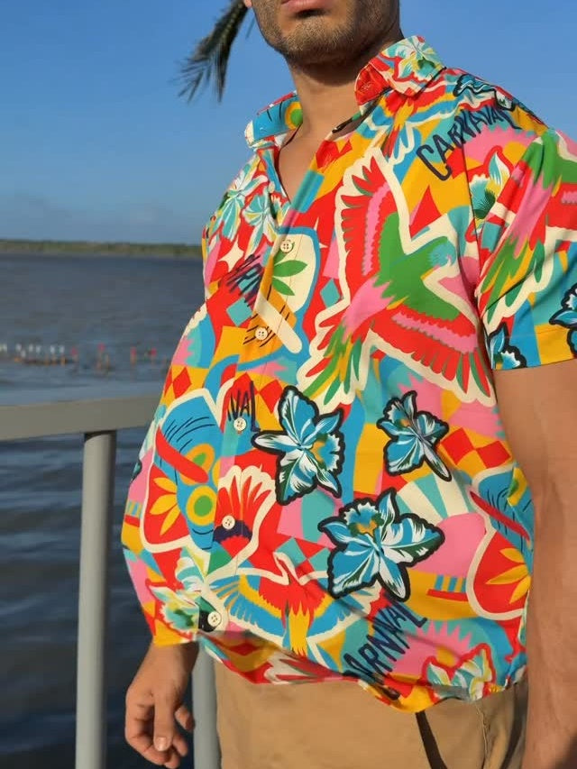 Chemise Décontractée à Motif Floral