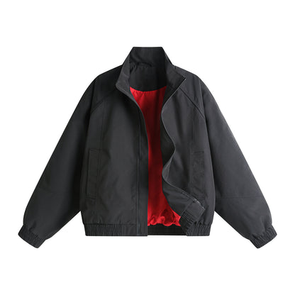 Loose-fit Plus-size Stand-collar Jacket Men's Outerwear Top