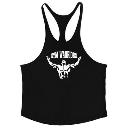 Muscle Man Fitness Training Outfit Pure Cotton Tank Top With Thin Shoulder Straps