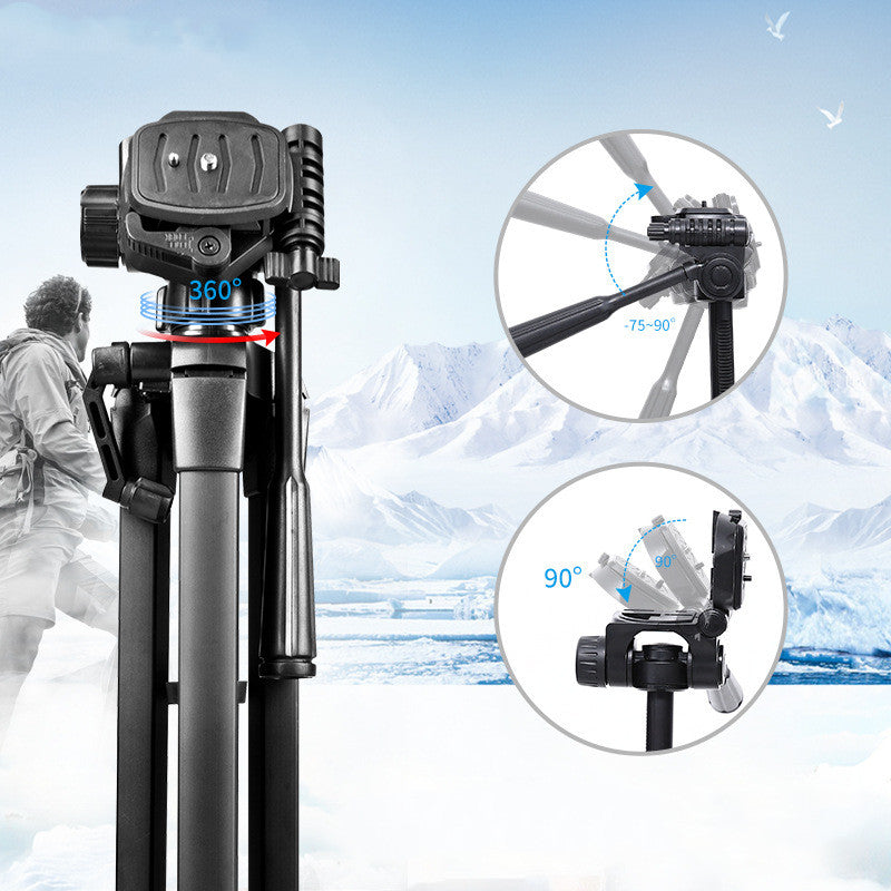 Trépied pour appareil photo reflex : support de photographie portable.
