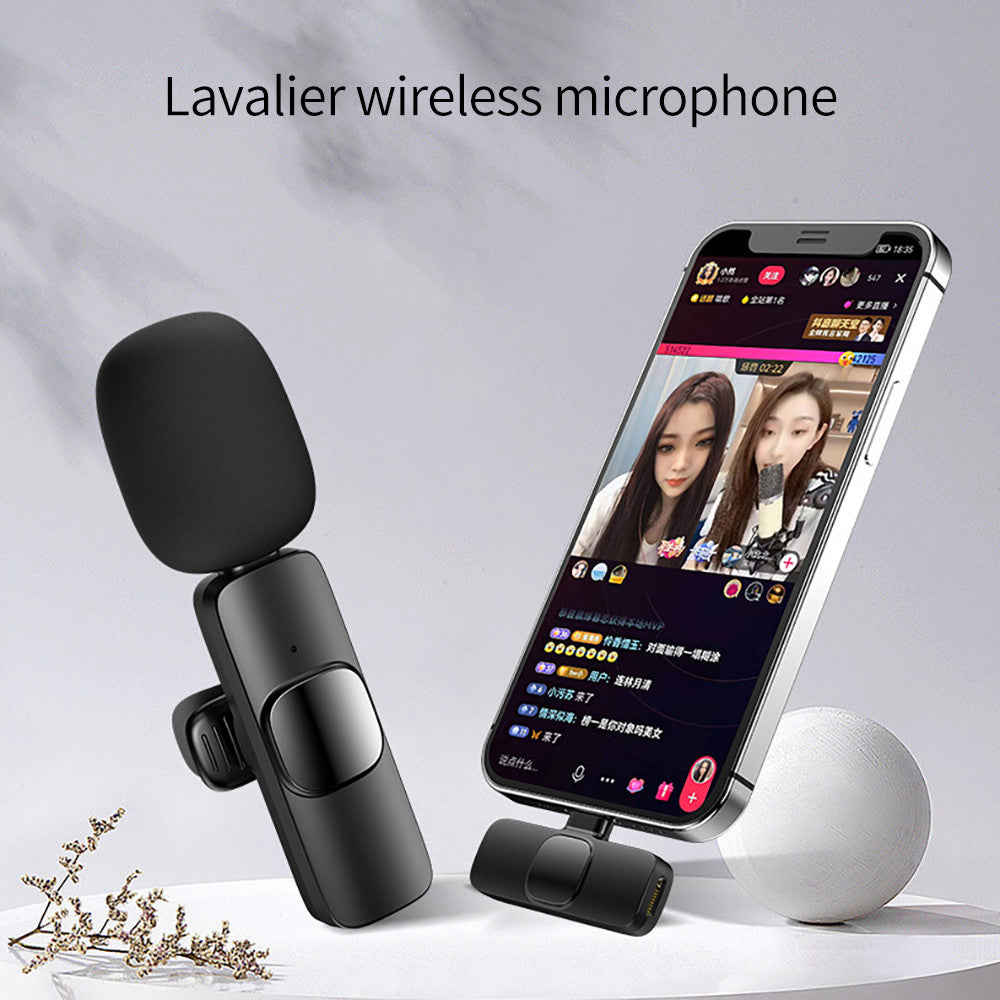 Microphone cravate sans fil : mini micro portable pour enregistrement audio et vidéo, compatible iPhone et Android. Batterie longue durée, idéal pour le direct (Live), le jeu vidéo et les créateurs de contenu.