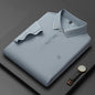 Men's Short-sleeve Lapel Solid-color Top