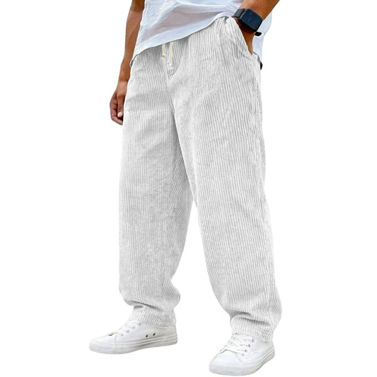 Retro Corduroy Stretch Waist Drawstring Pants