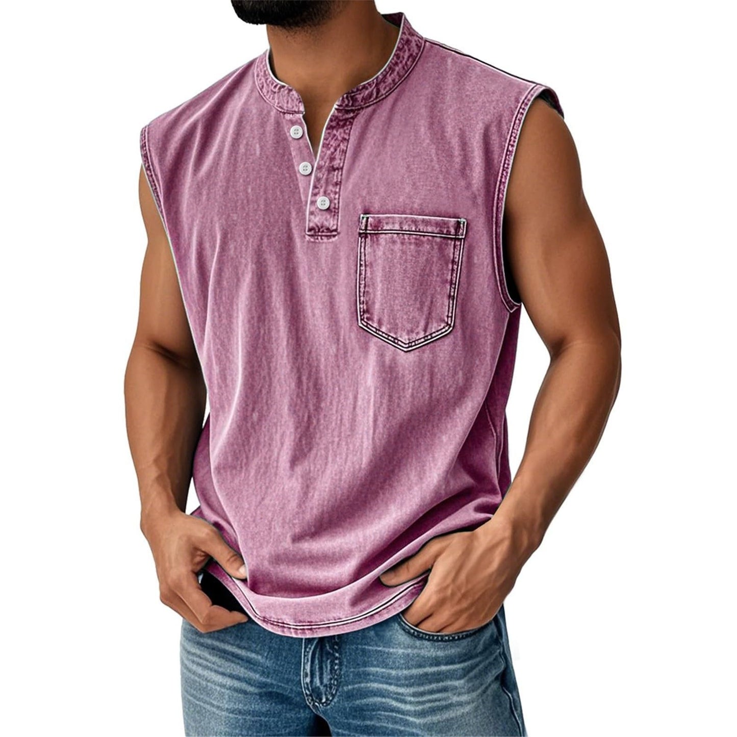 Youth Men's Casual Sleeveless T-Shirt