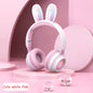 Casque sans fil avec oreilles de lapin : lumineux, extensible et avec micro intégré.
