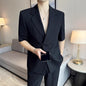 High-end Mens Suit With Three-quarter Sleeves