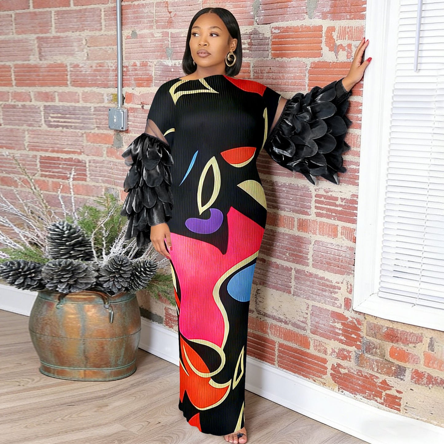 Robe "Aura Pleats" - Design Plissés Artistique