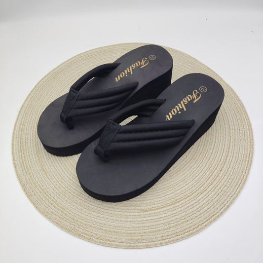 Tongs à talons ultra-hauts pour femme : nouveau style d'été avec semelles compensées antidérapantes.