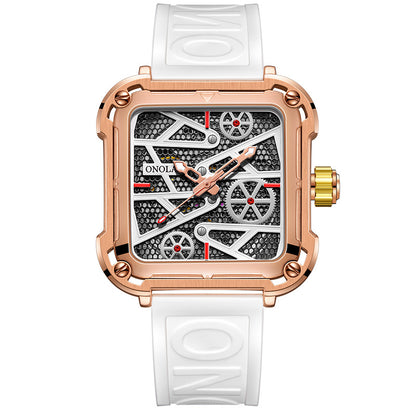 Fashion Mens Watch ONOLA Hollow Full Automatic Luxury Watches Men  Montre de luxe ONOLA pour homme : design squelette ajouré, mouvement entièrement automatique et style élégant