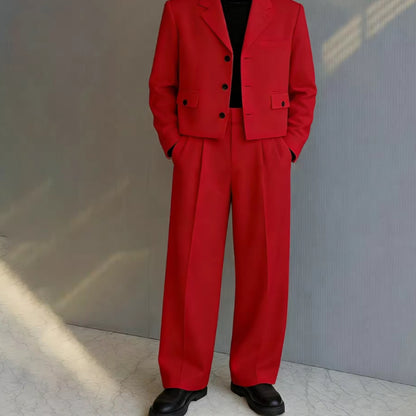 Luxury Single-Breasted Short Men's Suit Two-Piece Jacket And Pants