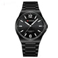 Men's Simple Waterproof Quartz Wristwatch With Steel Band Business Style