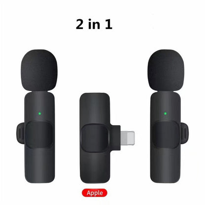 Microphone cravate sans fil : mini micro portable pour enregistrement audio et vidéo, compatible iPhone et Android. Batterie longue durée, idéal pour le direct (Live), le jeu vidéo et les créateurs de contenu.