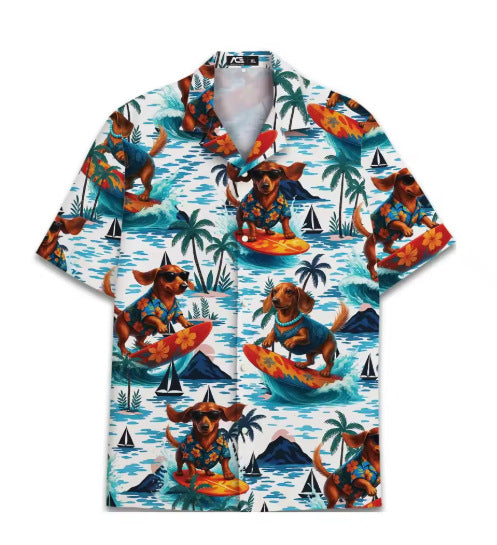 Dog Lover Casual Printed Shirt