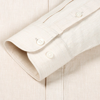 Men's Light-Duty Washed Business-Casual Solid-Color Shirt