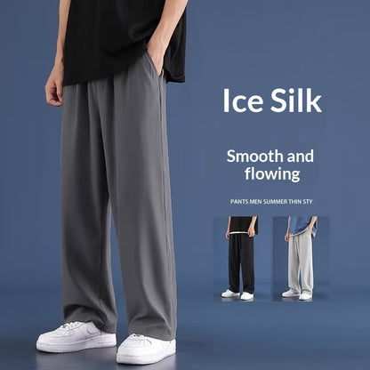 Men's Casual Plus-Size Loose Wide-Leg Pants
