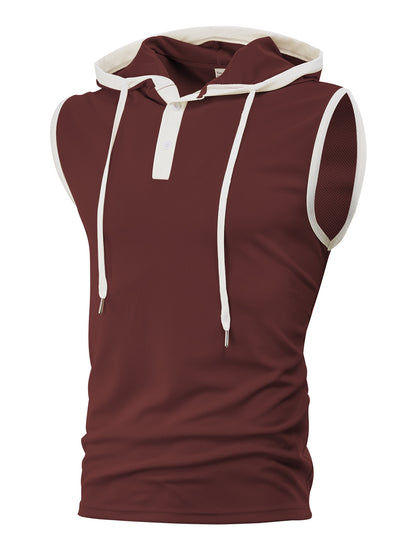 Men's Sleeveless Hooded Sports Vest