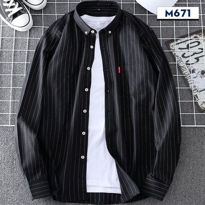 Springautumn Casual Thin Men's Plaid Shirt