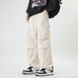Summer Ice Silk Trousers Multi-Pocket Loose Straight-Cut Casual Sports Pants For Men