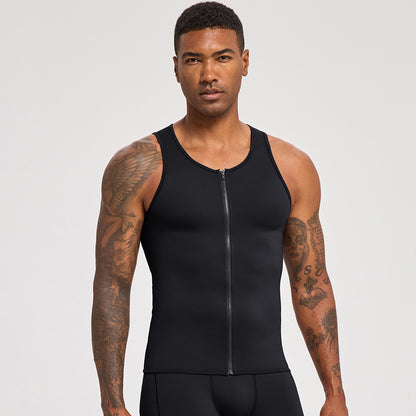 Form-fitting Fitness Top With A Zipper Sports Tank Top