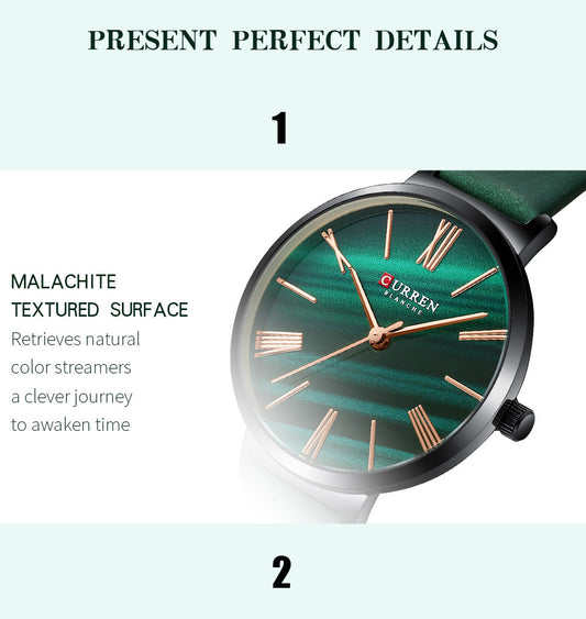 Womens Watch With A Small Dial And Leather Strap