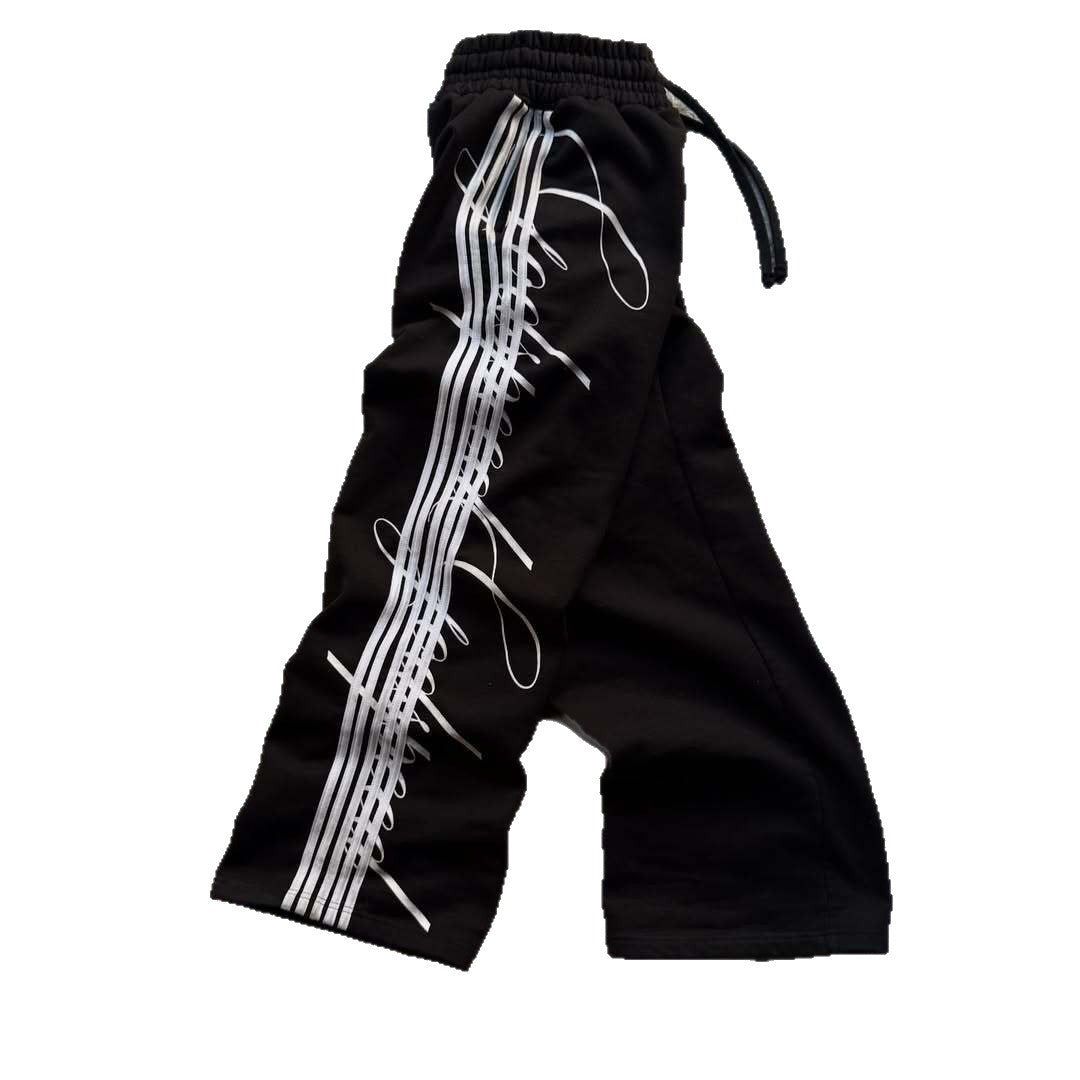 Printed Casual Pants Men's Straight-leg Sweatpants