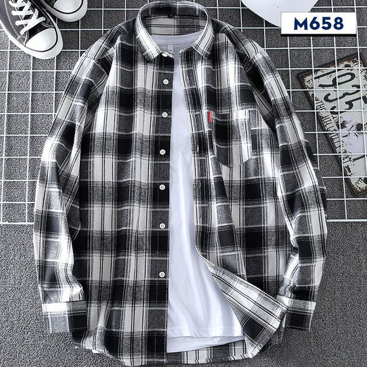 Springautumn Casual Thin Men's Plaid Shirt
