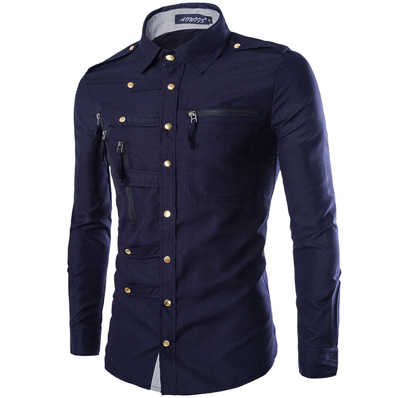 VESTE CASUAL EN COTON MÉLANGÉ