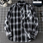 Springautumn Casual Thin Men's Plaid Shirt