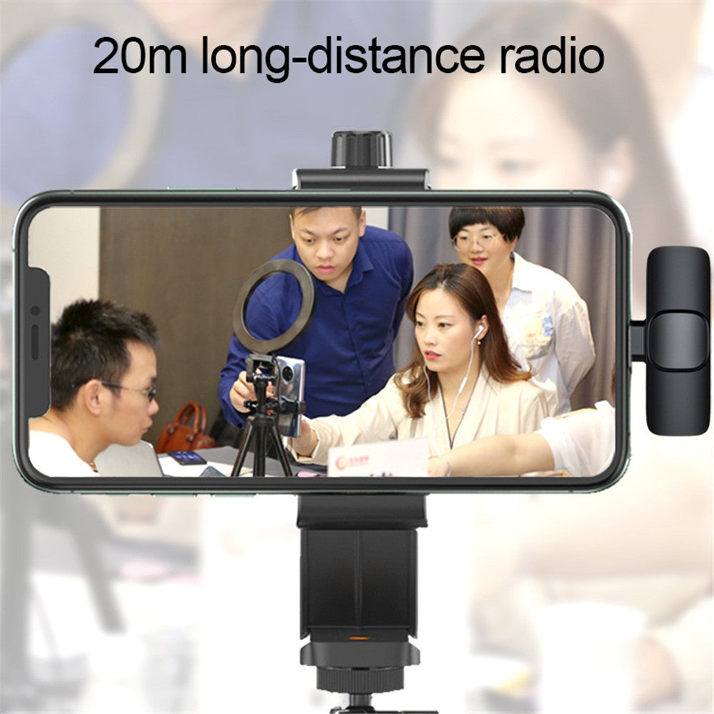 Microphone cravate sans fil : mini micro portable pour enregistrement audio et vidéo, compatible iPhone et Android. Batterie longue durée, idéal pour le direct (Live), le jeu vidéo et les créateurs de contenu.