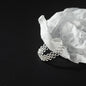 S925 Sterling Silver Lace Edge Ring For Women, Elegant & Premium Niche Design, Hollow Heart Open Index Finger Ring, Trendy