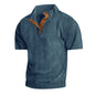 Men's Outdoor Casual Stand Collar Short-Sleeve Corduroy
