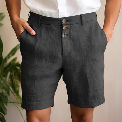 Comfortable And Breathable Cotton-blend Shorts For Leisure And Vacation
