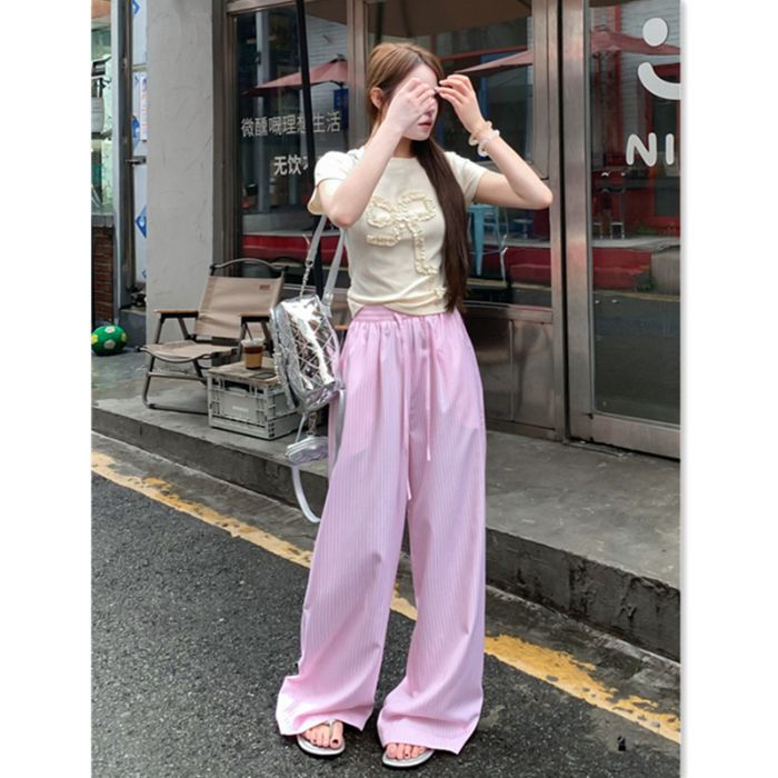 Ensemble pantalon large sans manches larges sans manches pour femmes