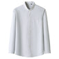 Men's Light-Duty Washed Business-Casual Solid-Color Shirt