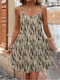 Casual Elegant Resort Date V-Neck Printed Mini Dress