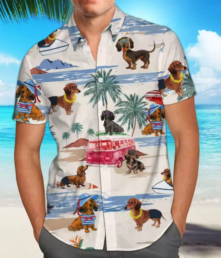 Dog Lover Casual Printed Shirt