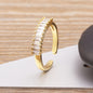 Zircon Geometric Open Ring For Women
