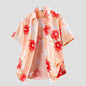 Men's Short-Sleeve Beach Casual Printed Shirt Jacket