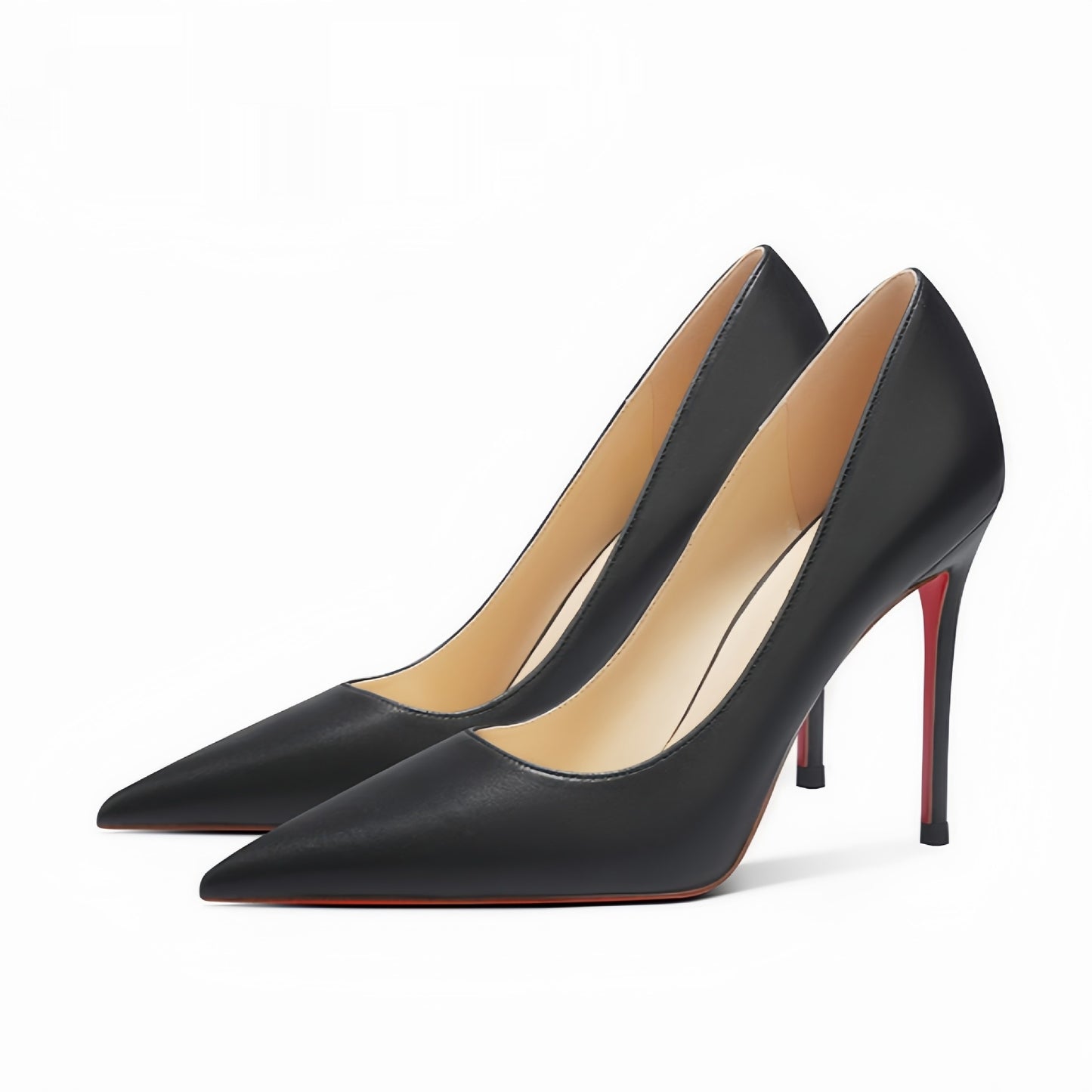 Escarpins en cuir de mouton à bout pointu pour femme, collection printemps.