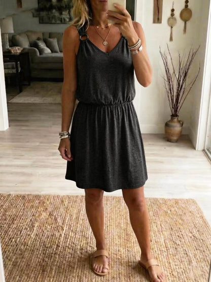Robe "Silk Breeze" Col V & Style Décontracté