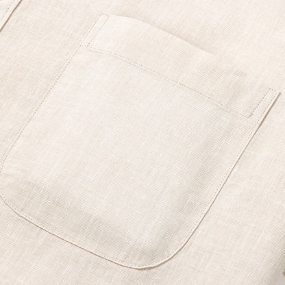 Men's Light-Duty Washed Business-Casual Solid-Color Shirt