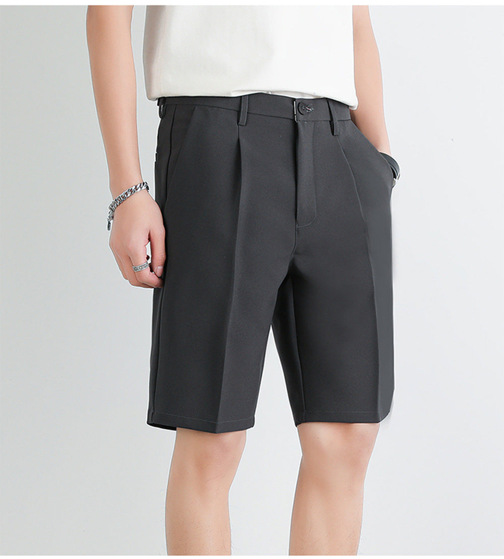 Men's Straight-Leg Plus-Size Business Suit Shorts
