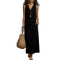 Robe sans manches ample, élégante et stylée à col en V