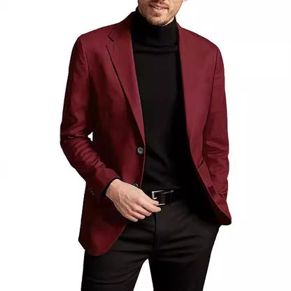 Men's Solid-color Loose Casual Jacket