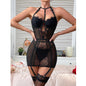 Lace Sheer Halter Bodysuit Shapewear