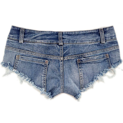 Short "Urban Edge" Denim Taille Basse Déchiré
