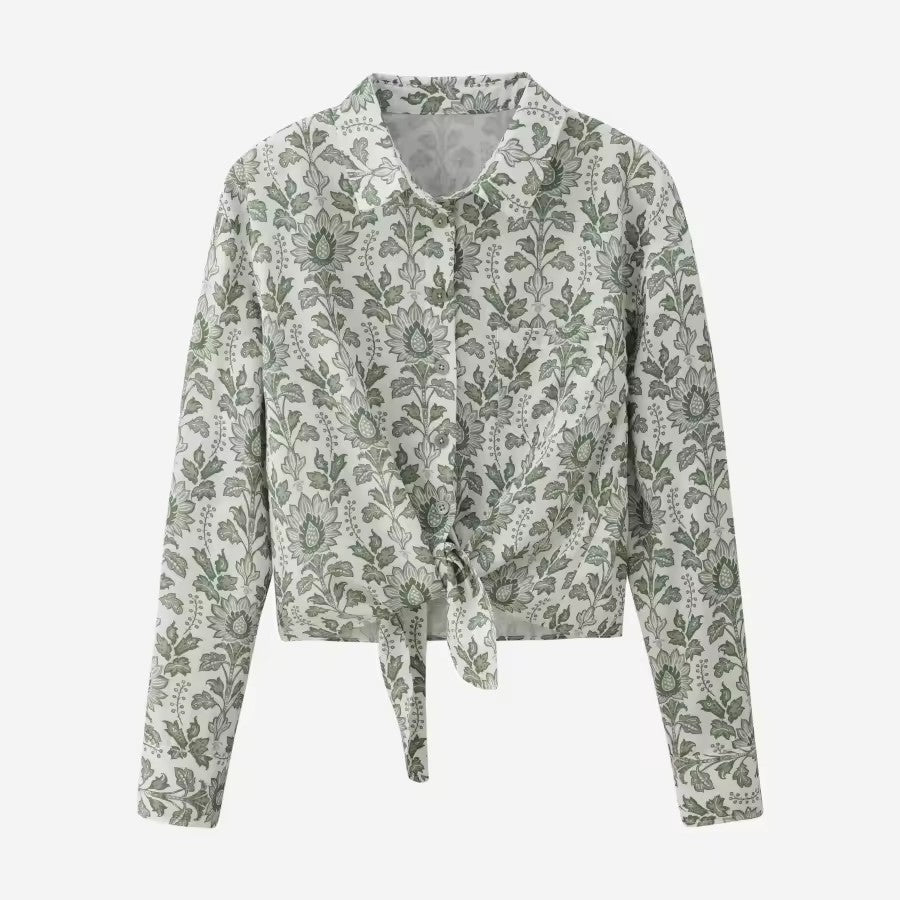 Chemise Courte à Nouer Aura - Style Urbain Décontracté