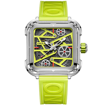 Fashion Mens Watch ONOLA Hollow Full Automatic Luxury Watches Men  Montre de luxe ONOLA pour homme : design squelette ajouré, mouvement entièrement automatique et style élégant